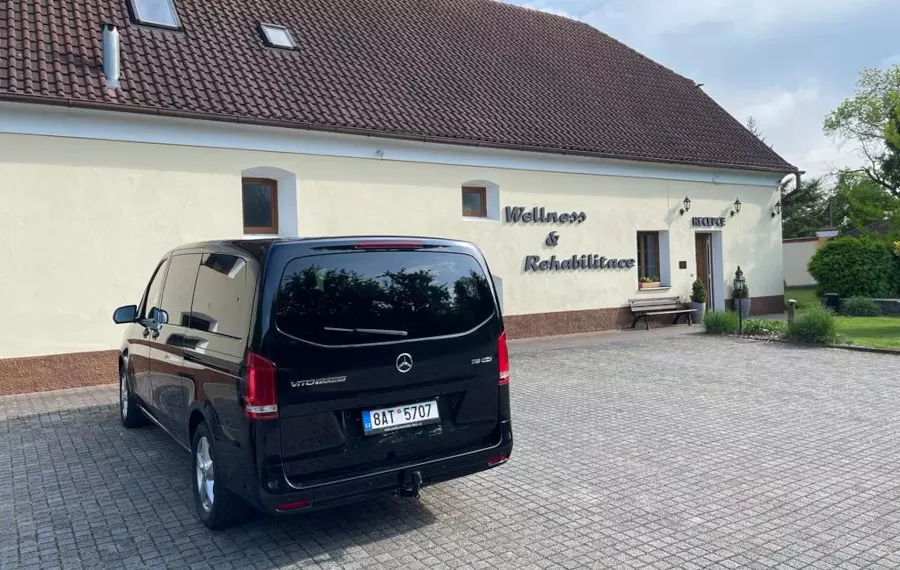 Půjčovna Mercedes-Benz Vito Tourer, wellness centrum Svaté Pole